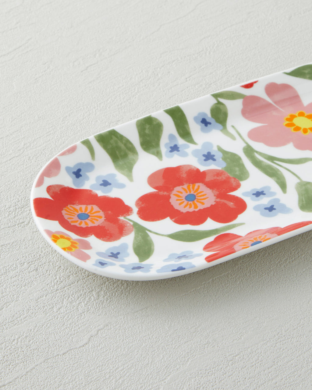 New Bone China Rectangular Plate 25x11 cm Colored (view 3)