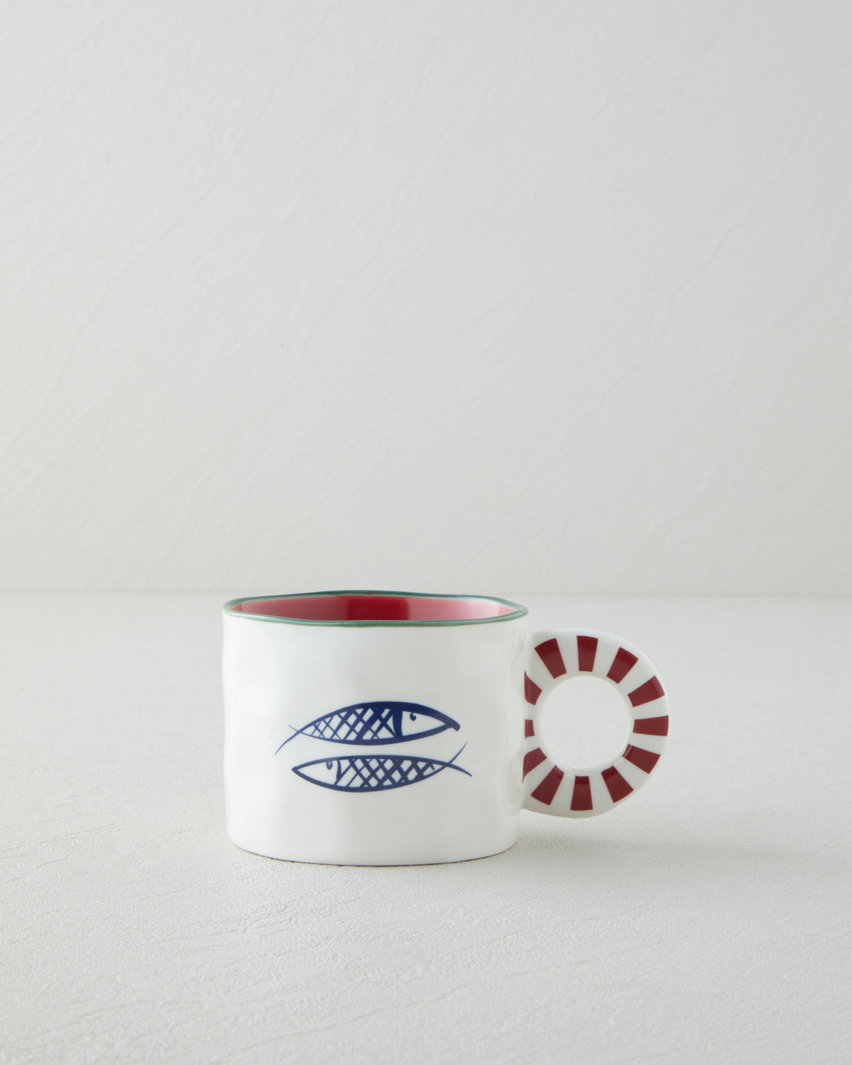 New Bone China Mug 260 ml Blue - Red - Green