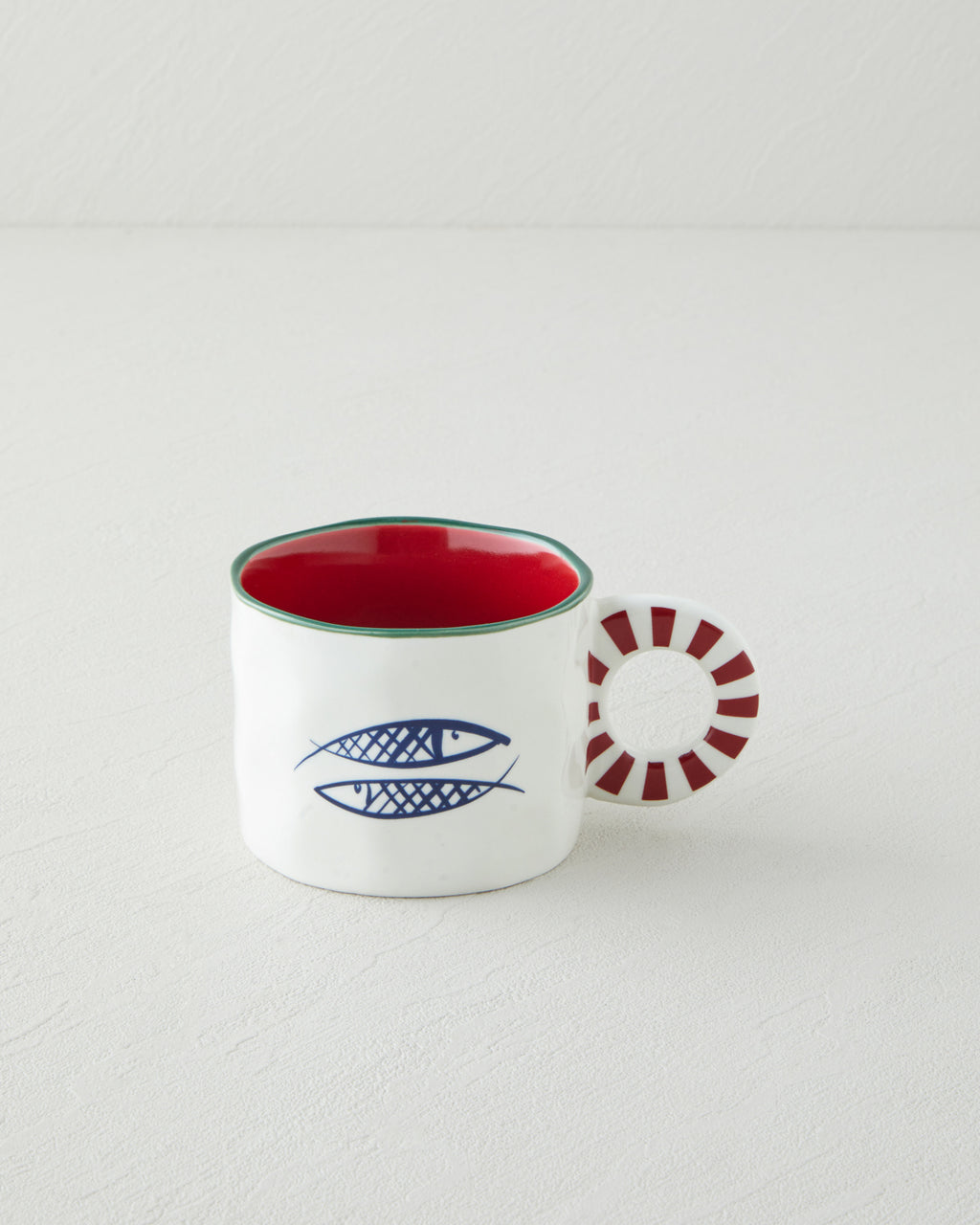 New Bone China Mug 260 ml Blue - Red - Green (view 2)