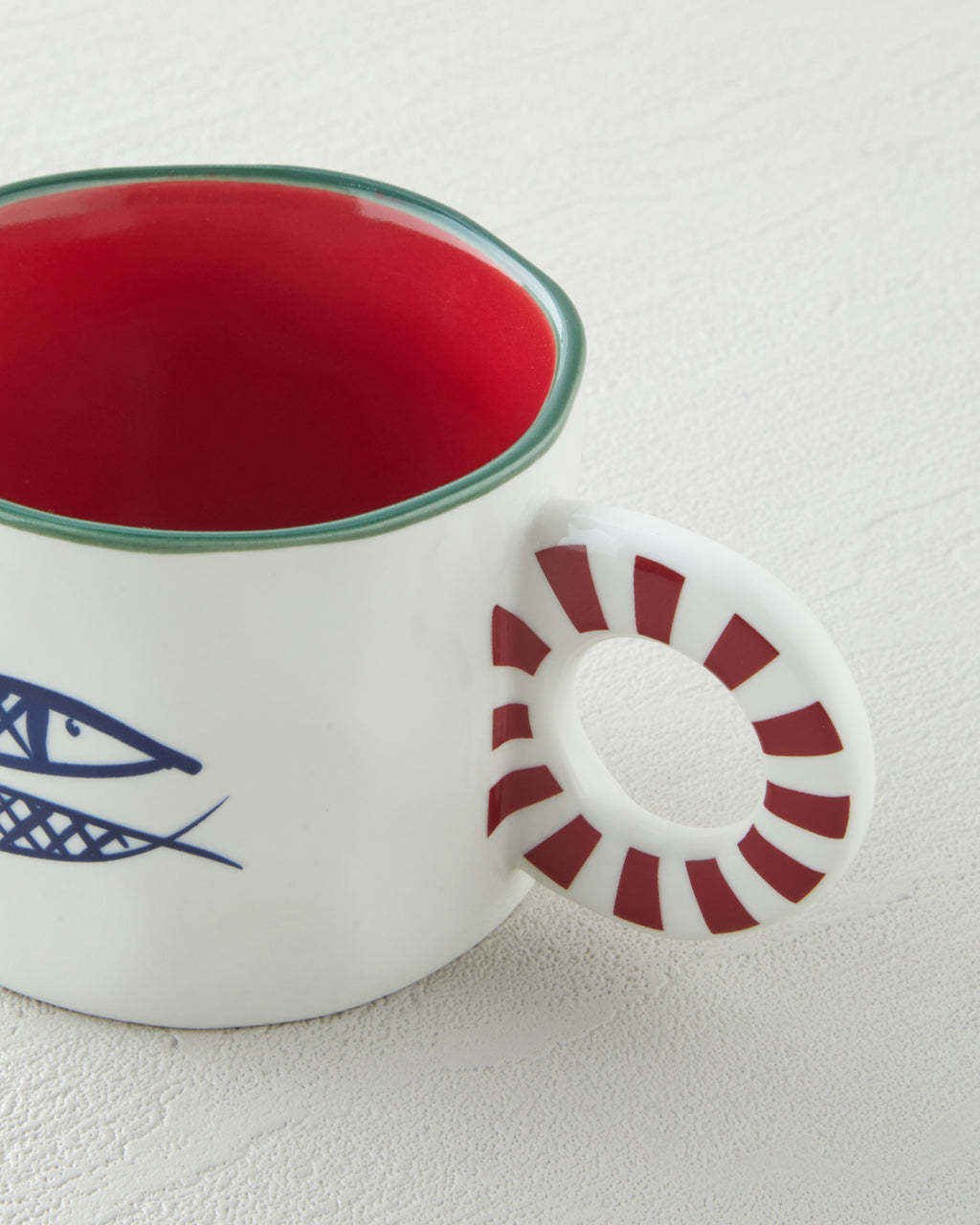 New Bone China Mug 260 ml Blue - Red - Green (view 3)
