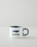 New Bone China Mug 260 ml Blue - Green