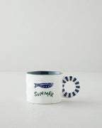 New Bone China Mug 260 ml Blue - Green