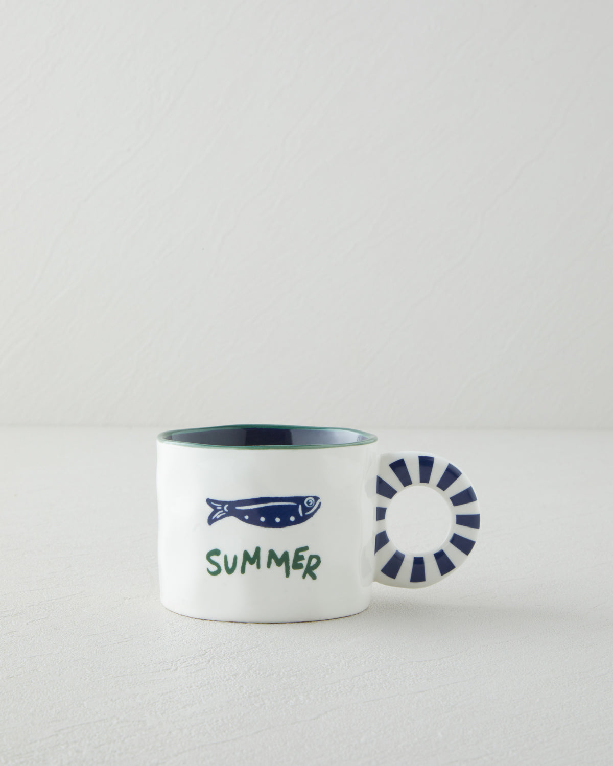 New Bone China Mug 260 ml Blue - Green