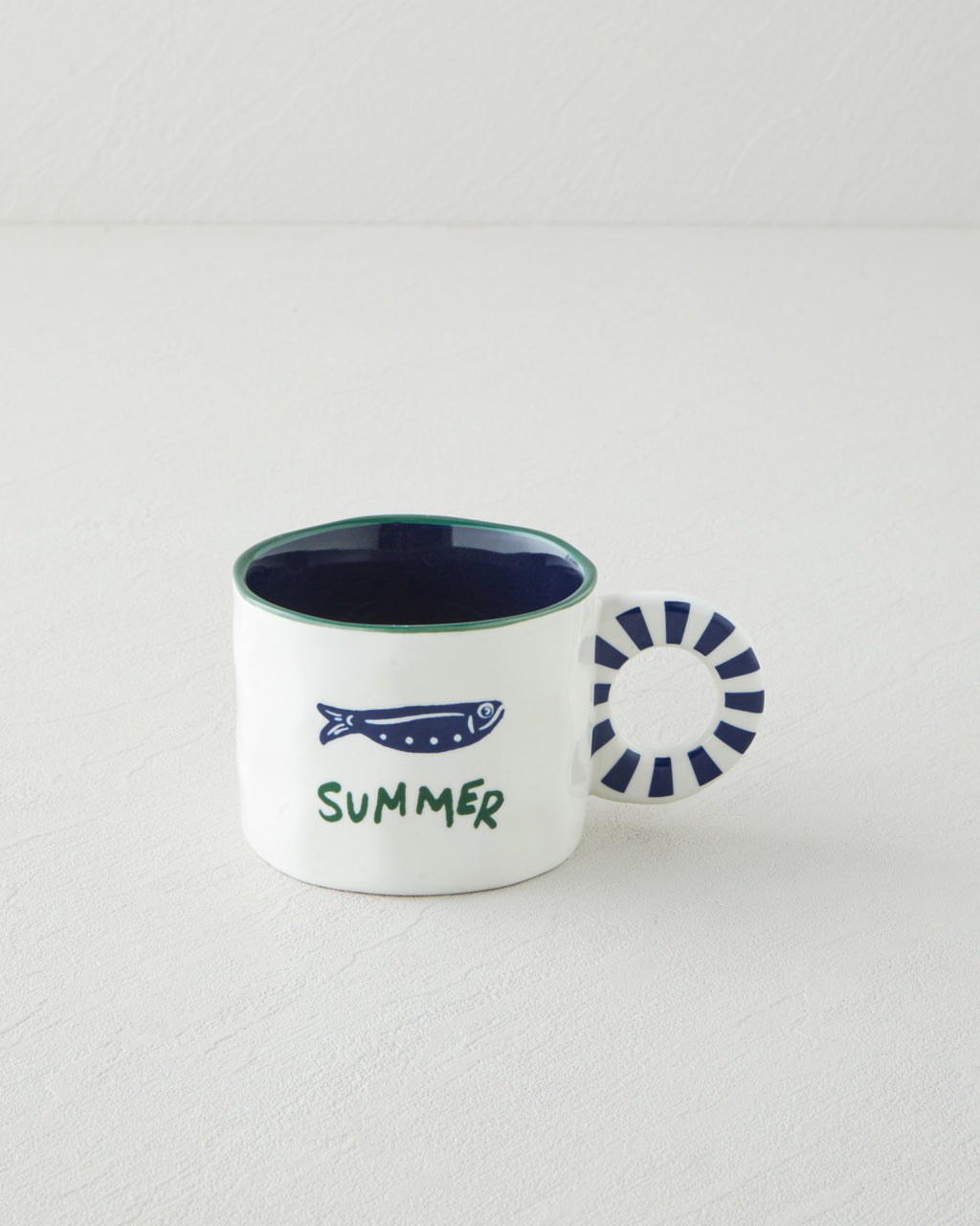 New Bone China Mug 260 ml Blue - Green (view 2)