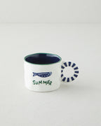 New Bone China Mug 260 ml Blue - Green (view 2)