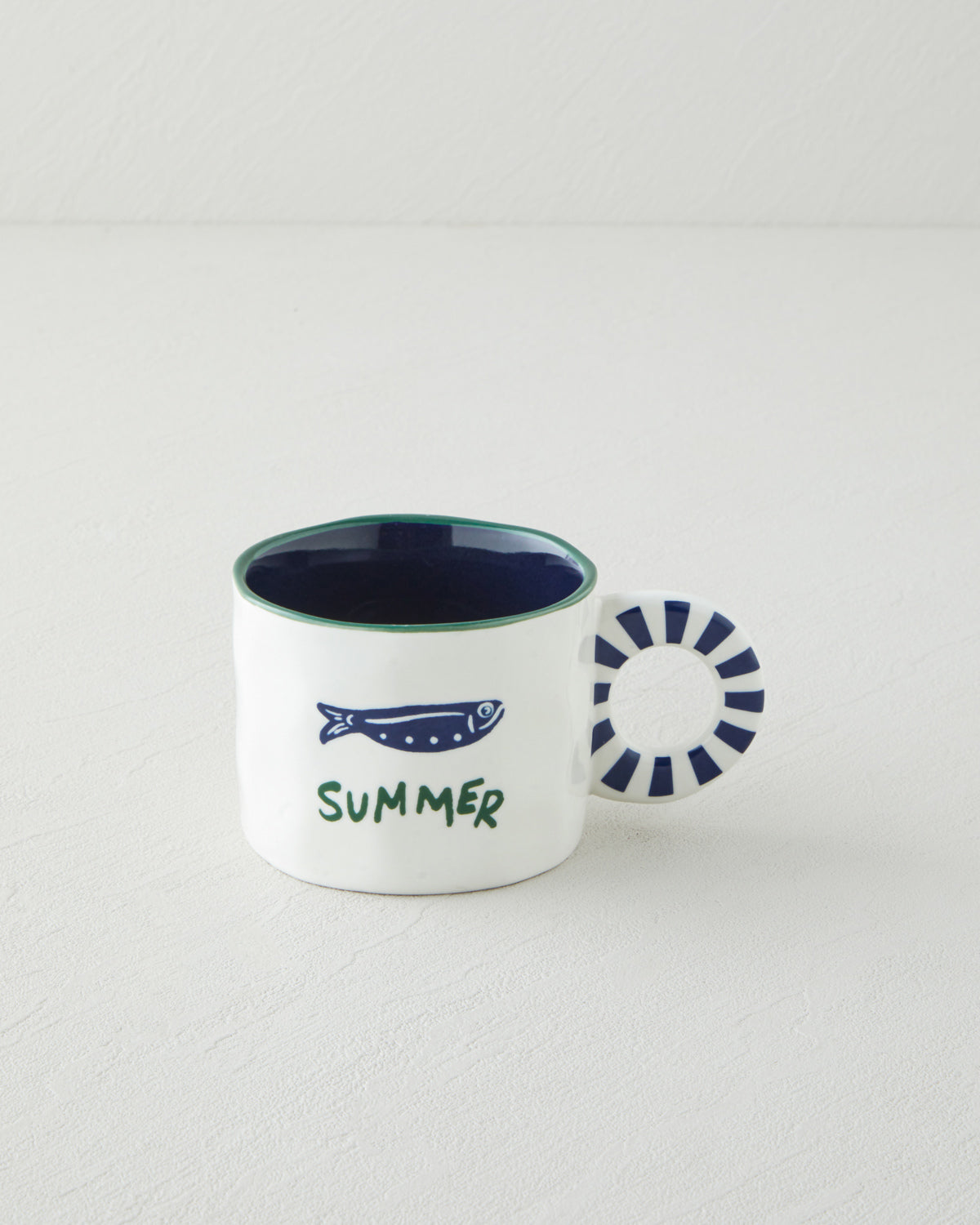 New Bone China Mug 260 ml Blue - Green (view 2)