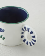 New Bone China Mug 260 ml Blue - Green (view 3)