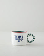 New Bone China Mug 260 ml Blue - Green