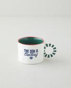 New Bone China Mug 260 ml Blue - Green (view 2)
