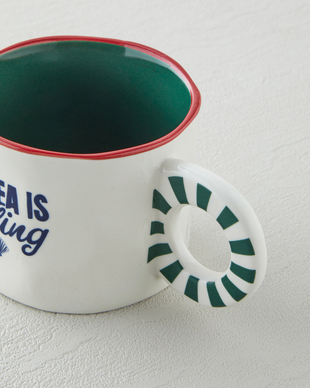 New Bone China Mug 260 ml Blue - Green (view 3)