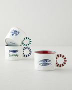 New Bone China Mug 260 ml Blue - Green (view 4)