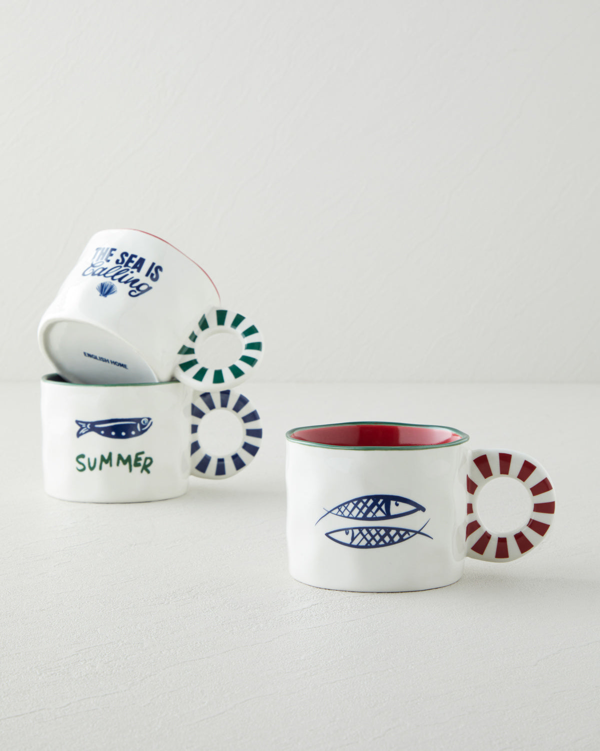 New Bone China Mug 260 ml Blue - Green (view 4)