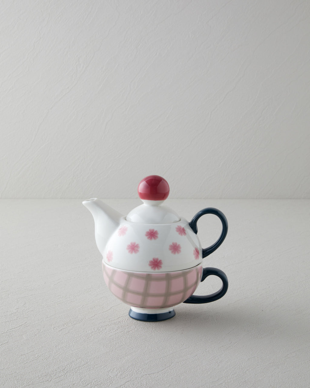 Florentis New Bone China Tea Pot Set 400 – 290 ml Pink - Green