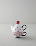 Florentis New Bone China Tea Pot Set 400 – 290 ml Pink - Green