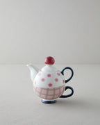 Florentis New Bone China Tea Pot Set 400 – 290 ml Pink - Green