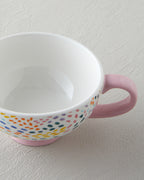 Blossom Frame New Bone China Tea Pot Set 400 – 290 ml Pink - White (view 4)