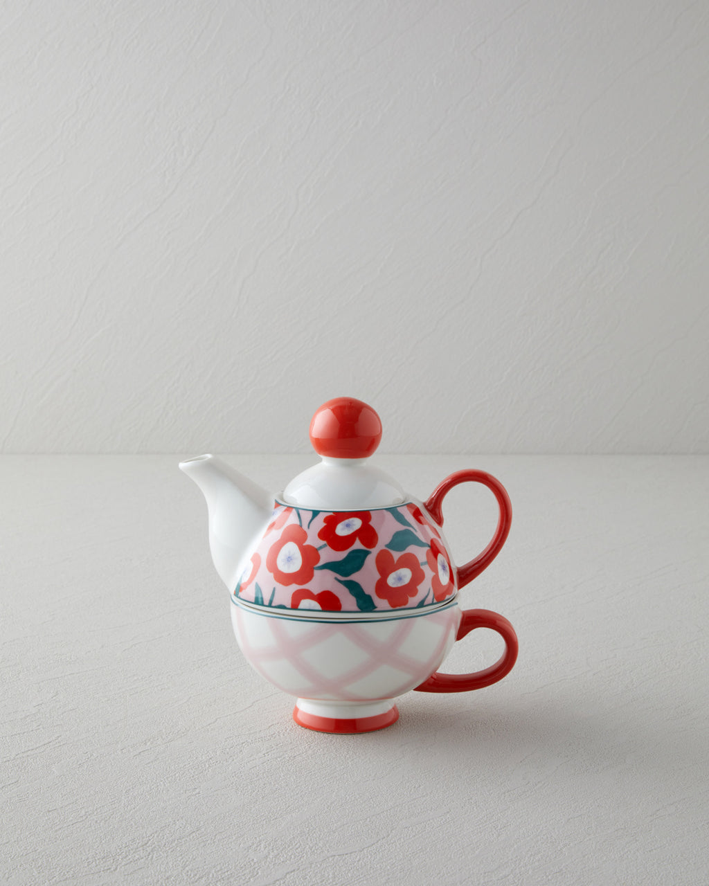 Bright Parade New Bone China Tea Pot Set 400 – 290 ml Red