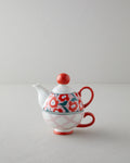 Bright Parade New Bone China Tea Pot Set 400 – 290 ml Red