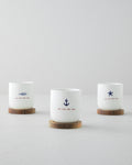 Mariner Sun Stoneware 6 Pieces,3 Servings Cup 150 ml Blue - Red
