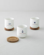 Mariner Sun Stoneware 6 Pieces,3 Servings Cup 150 ml Blue - Red (view 2)