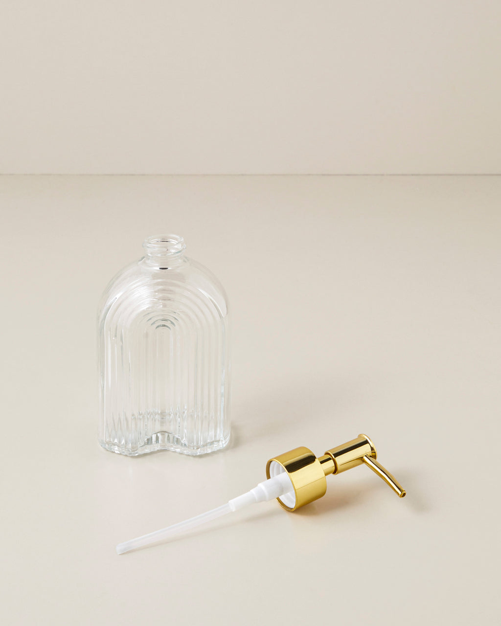 Karen Glass Bathroom Soap Dispenser 18.5 cm Transparent (view 2)