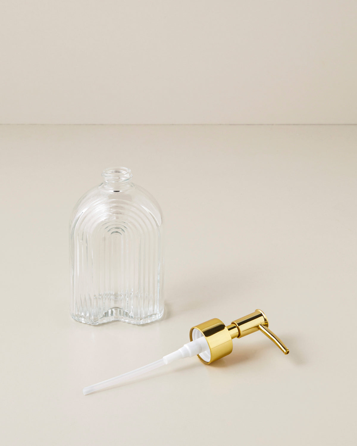 Karen Glass Bathroom Soap Dispenser 18.5 cm Transparent (view 2)