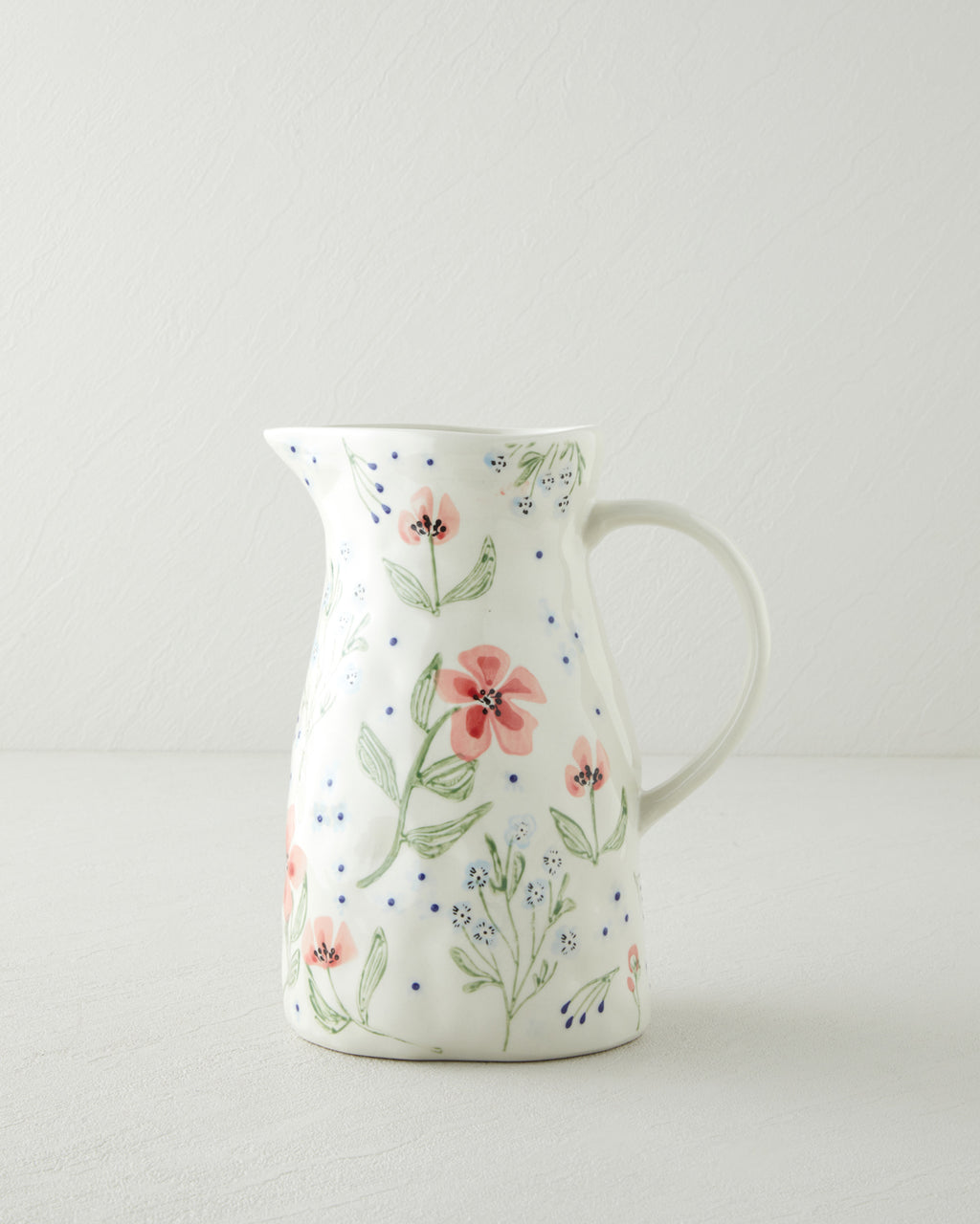 Bloomika Stoneware Hand Made Jug 1850 ml Pink - Green