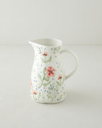Bloomika Stoneware Hand Made Jug 1850 ml Pink - Green (view 2)