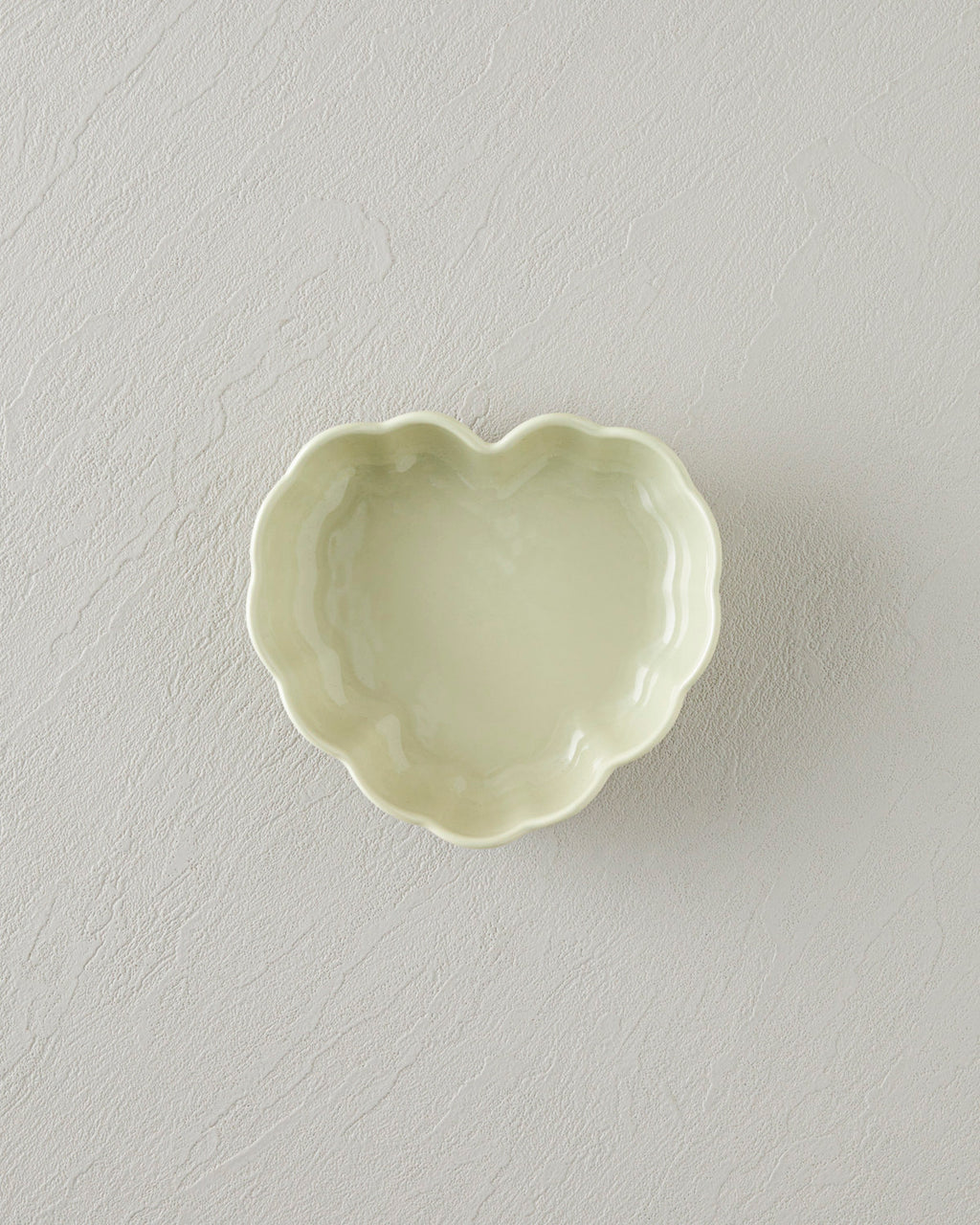 Cottage Stoneware Heart Oven Dish 14.5x13.5 cm Light Green (view 2)