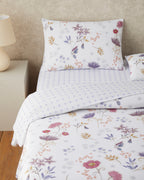 Digital Printed Easy Iron Duvet Cover Set Light Blue - Double 200x220 cm (view 2)