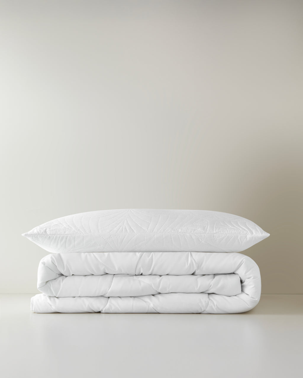 Softy Microfiber Pillow and Quilt Set White - Single 155x215 cm