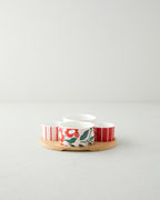 Garden Brighter Stoneware 5 Pieces Serving Ware 20 cm Red - Pink