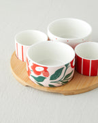Garden Brighter Stoneware 5 Pieces Serving Ware 20 cm Red - Pink (view 3)