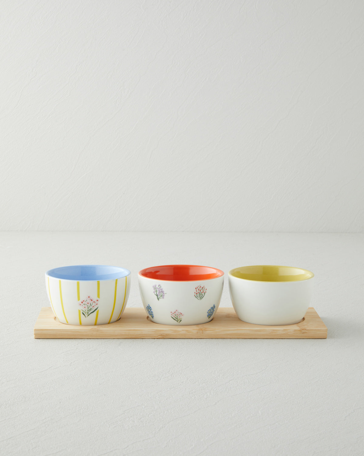Garden Petals Stoneware 4 Pieces Serving Ware 9.5x5 cm Colored