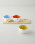 Garden Petals Stoneware 4 Pieces Serving Ware 9.5x5 cm Colored (view 2)
