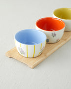 Garden Petals Stoneware 4 Pieces Serving Ware 9.5x5 cm Colored (view 3)