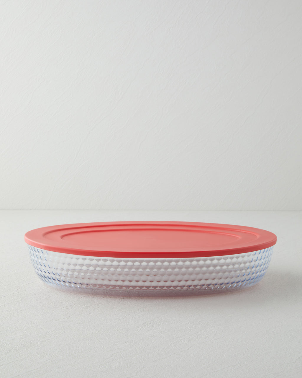 Bake&Serve Glass Oval with Lid Oven Dish 24x35 cm Red