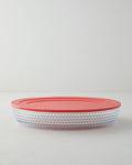 Bake&Serve Glass Oval with Lid Oven Dish 24x35 cm Red