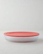Bake&Serve Glass Oval with Lid Oven Dish 24x35 cm Red