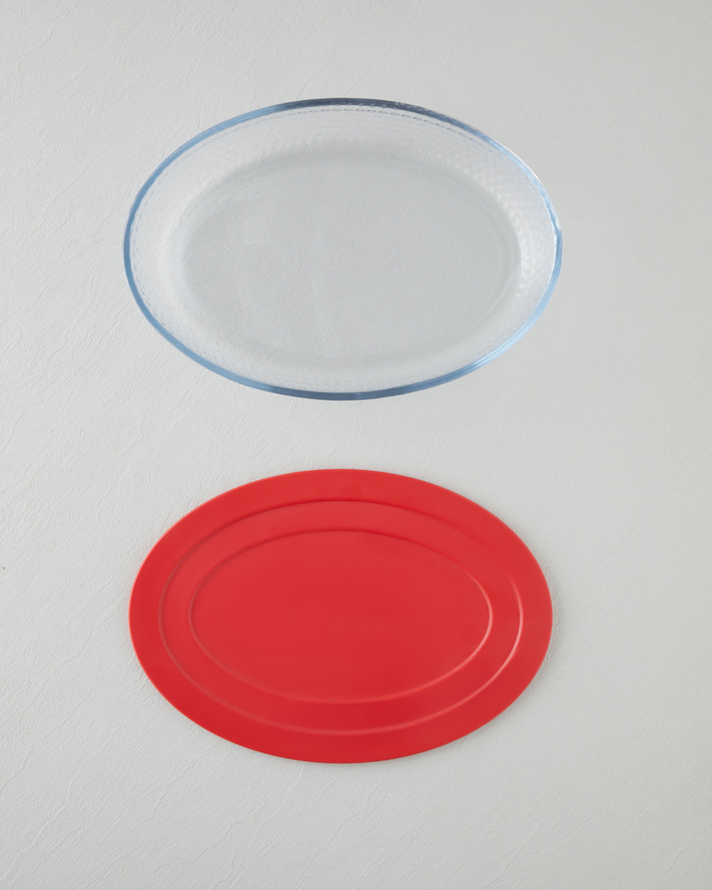 Bake&Serve Glass Oval with Lid Oven Dish 24x35 cm Red (view 2)
