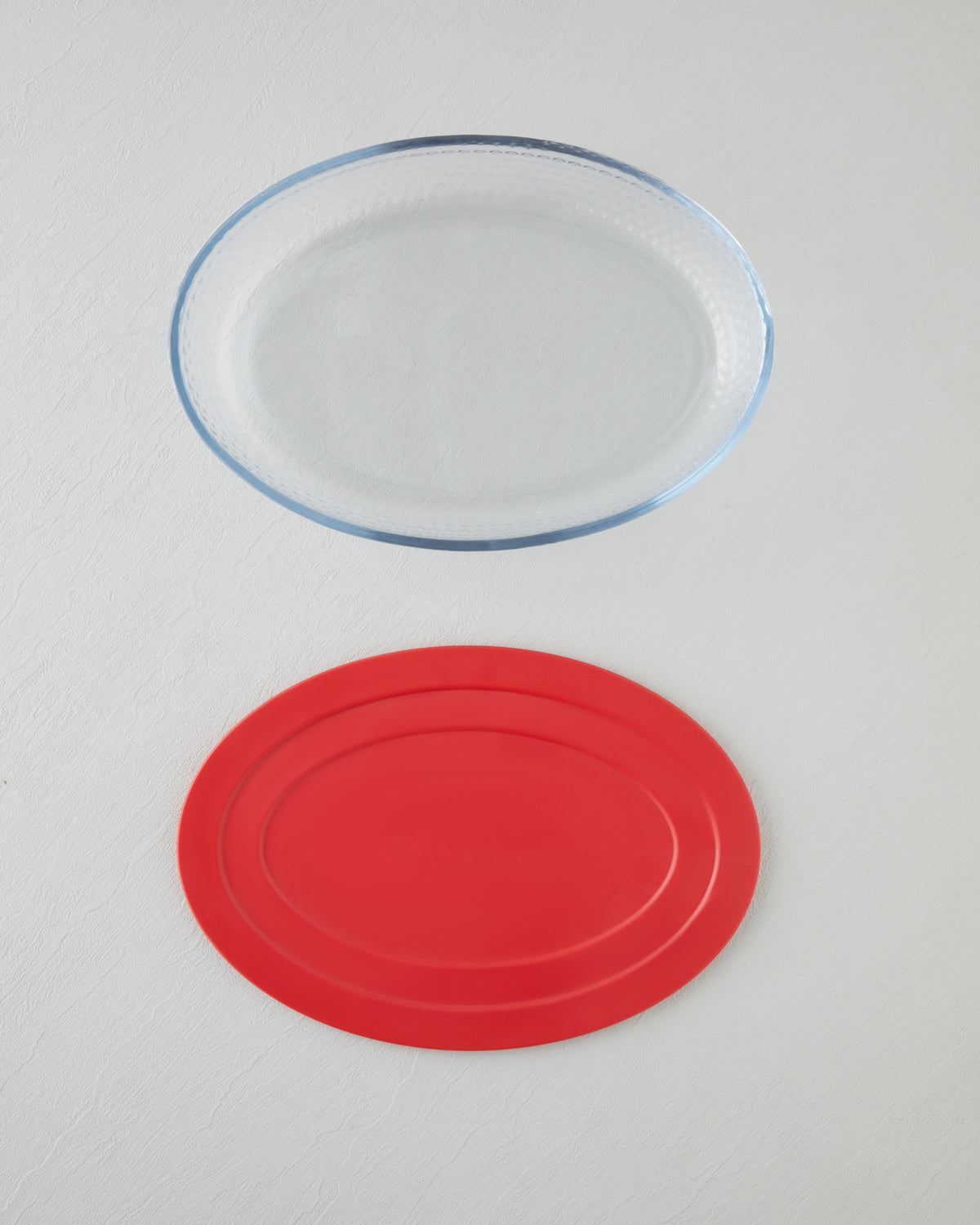 Bake&Serve Glass Oval with Lid Oven Dish 24x35 cm Red (view 2)