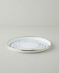 Seaside Enamel Tray 31 cm White - Blue