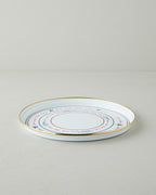 Seaside Enamel Tray 31 cm White - Blue