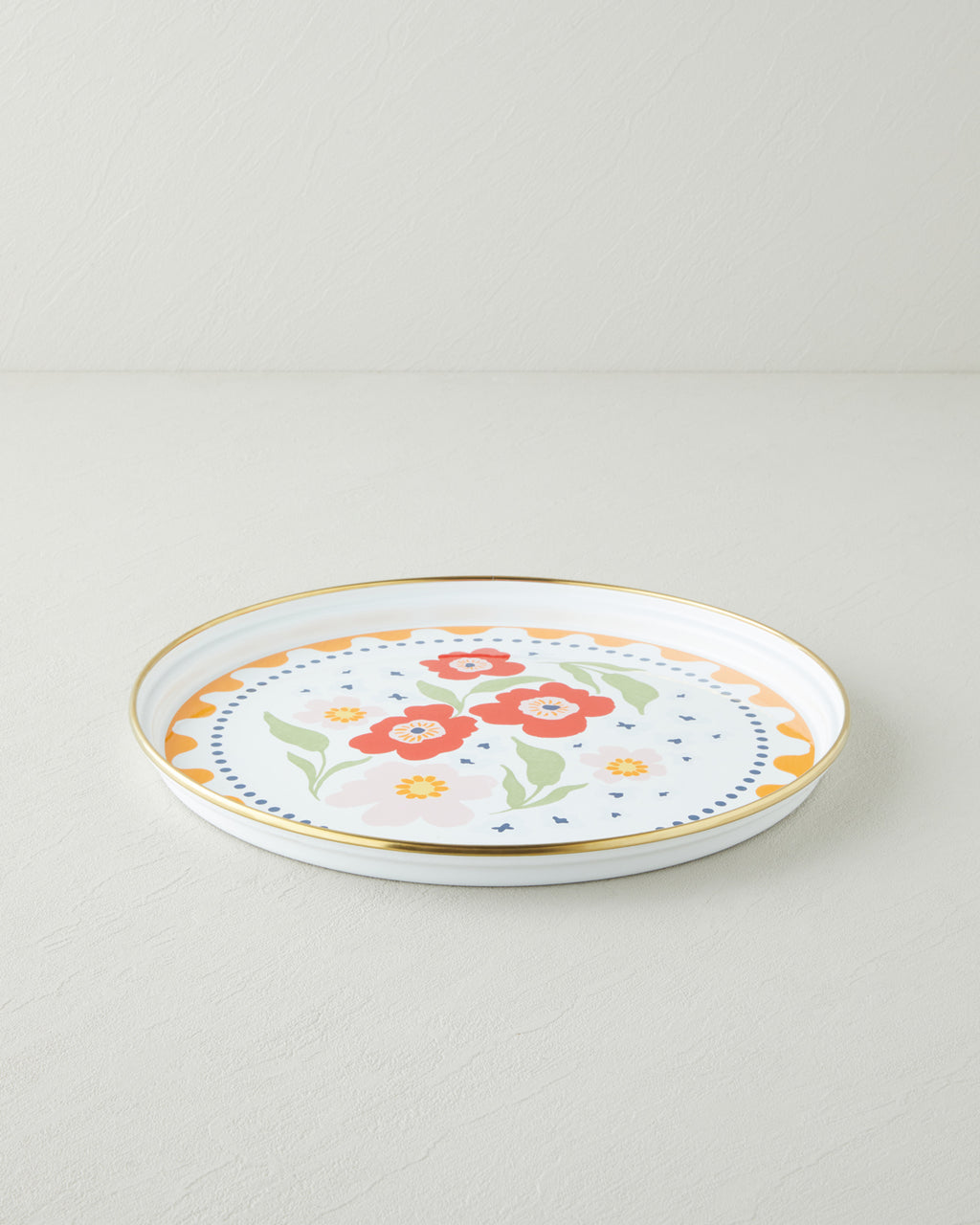 Bright Bloom Enamel Tray 31 cm Colored (view 2)