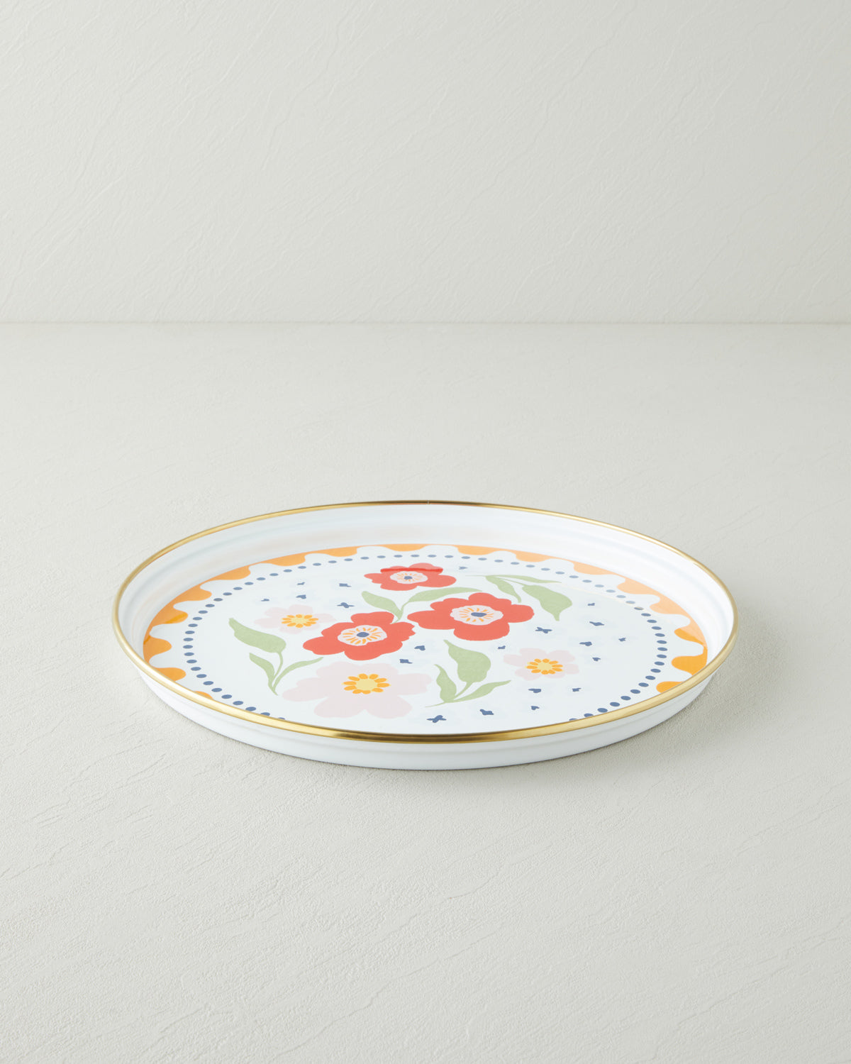 Bright Bloom Enamel Tray 31 cm Colored (view 2)