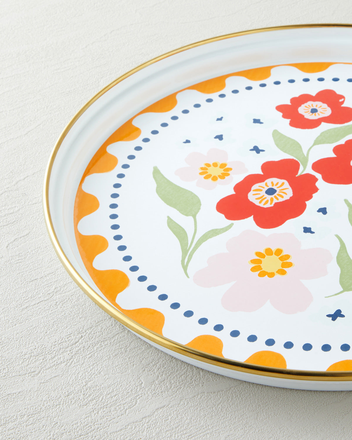 Bright Bloom Enamel Tray 31 cm Colored (view 3)