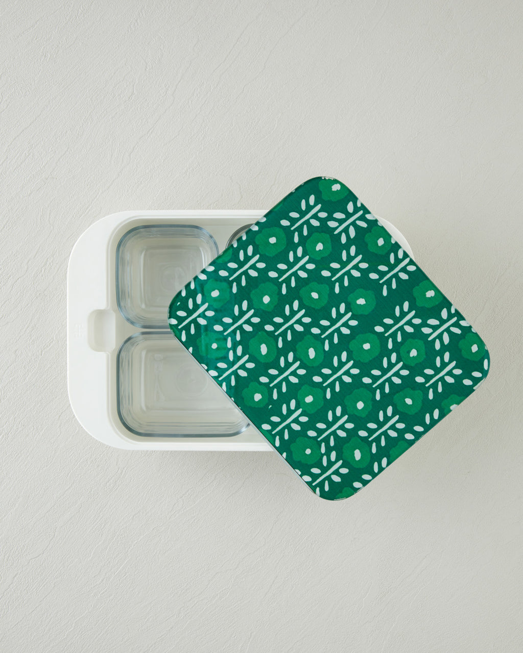 Plantopia Melamine with Glass Cover (4-piece) Breakfast Container 30x21 cm Dark Green (view 3)