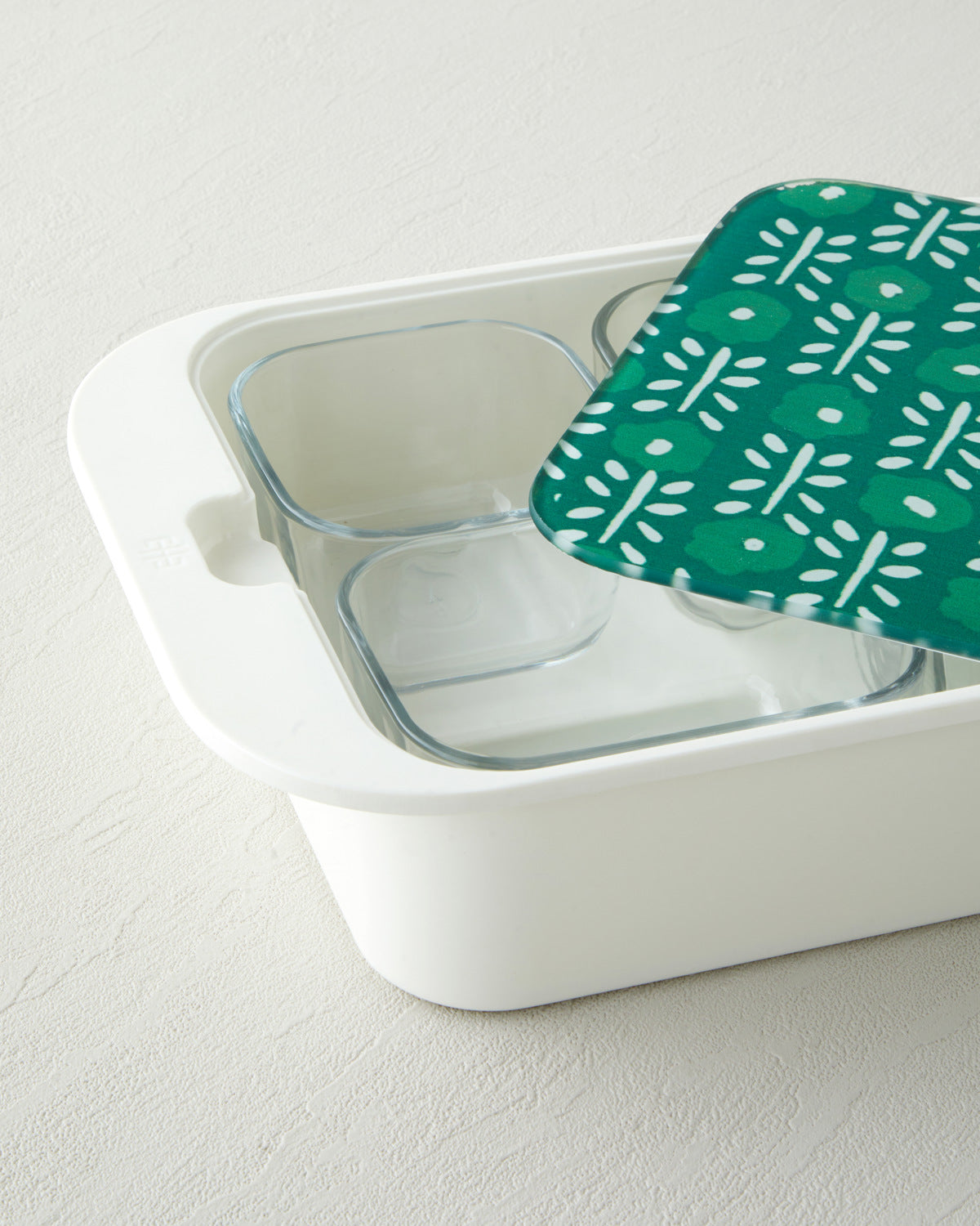 Plantopia Melamine with Glass Cover (4-piece) Breakfast Container 30x21 cm Dark Green (view 5)