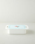 Bright Floral Melamine with Glass Cover (4-piece) Breakfast Container 30x21 cm Colored