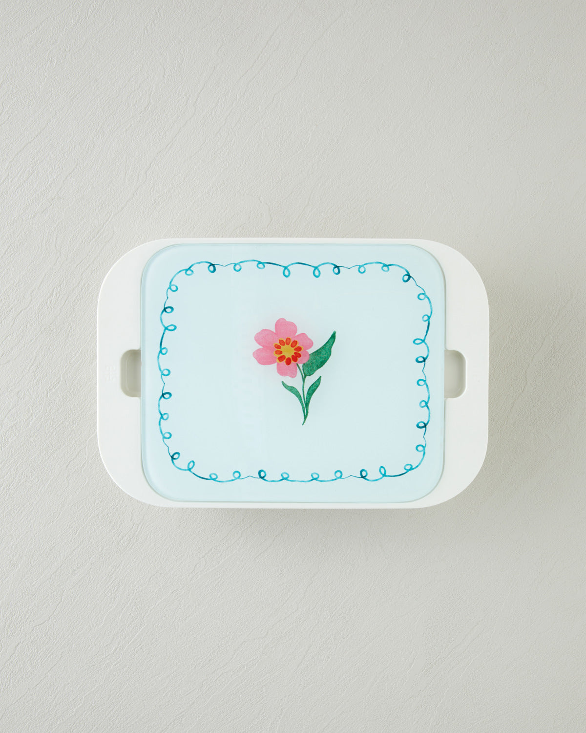 Bright Floral Melamine with Glass Cover (4-piece) Breakfast Container 30x21 cm Colored (view 2)